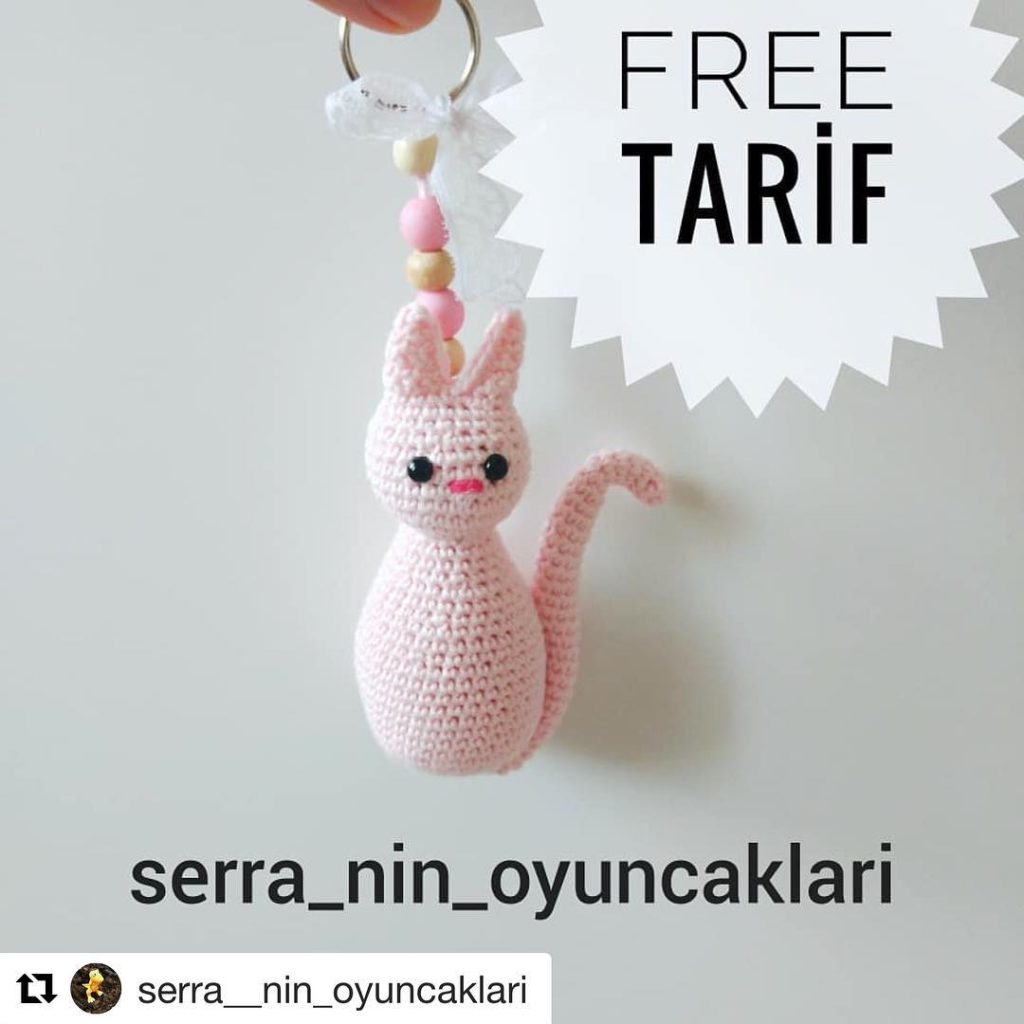 Kedi Anahtarlık amigurumi tarifi