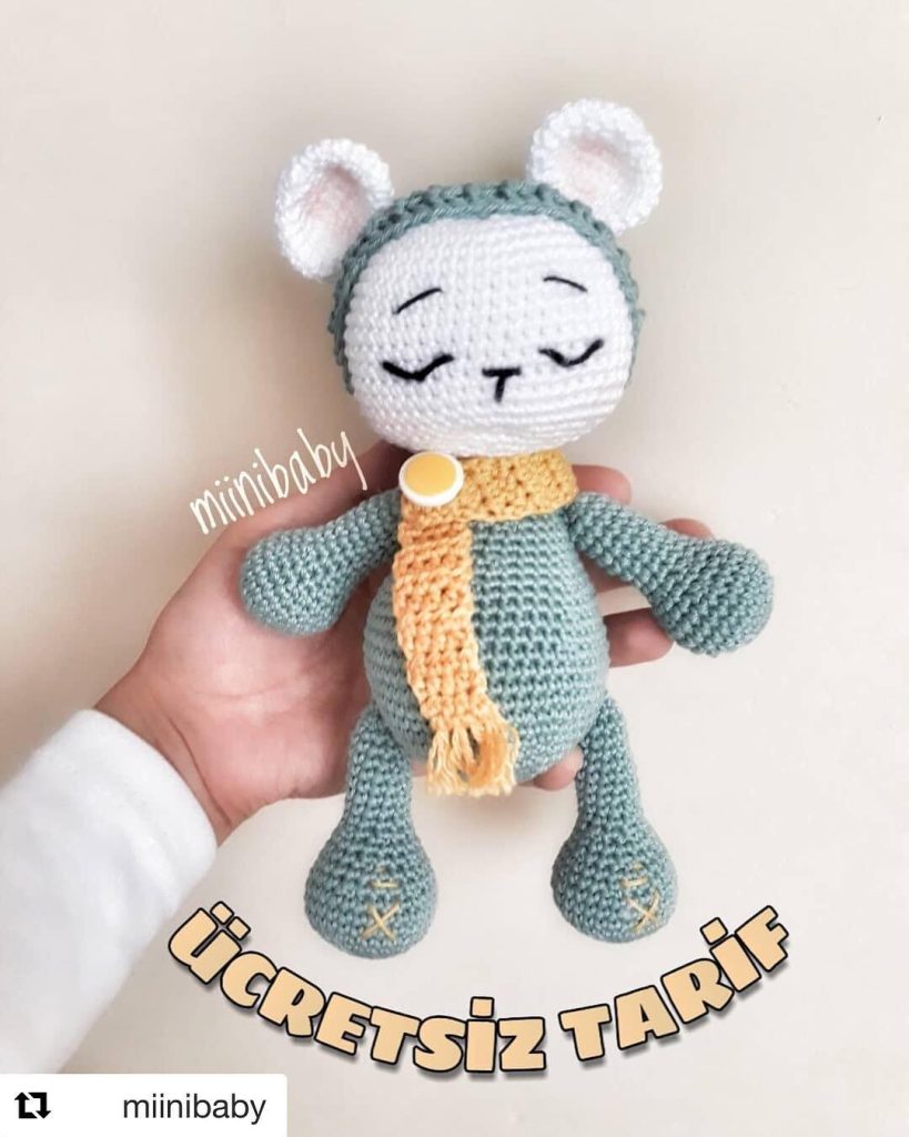 Uyku Arkadaşı Ayıcık amigurumi tarifi