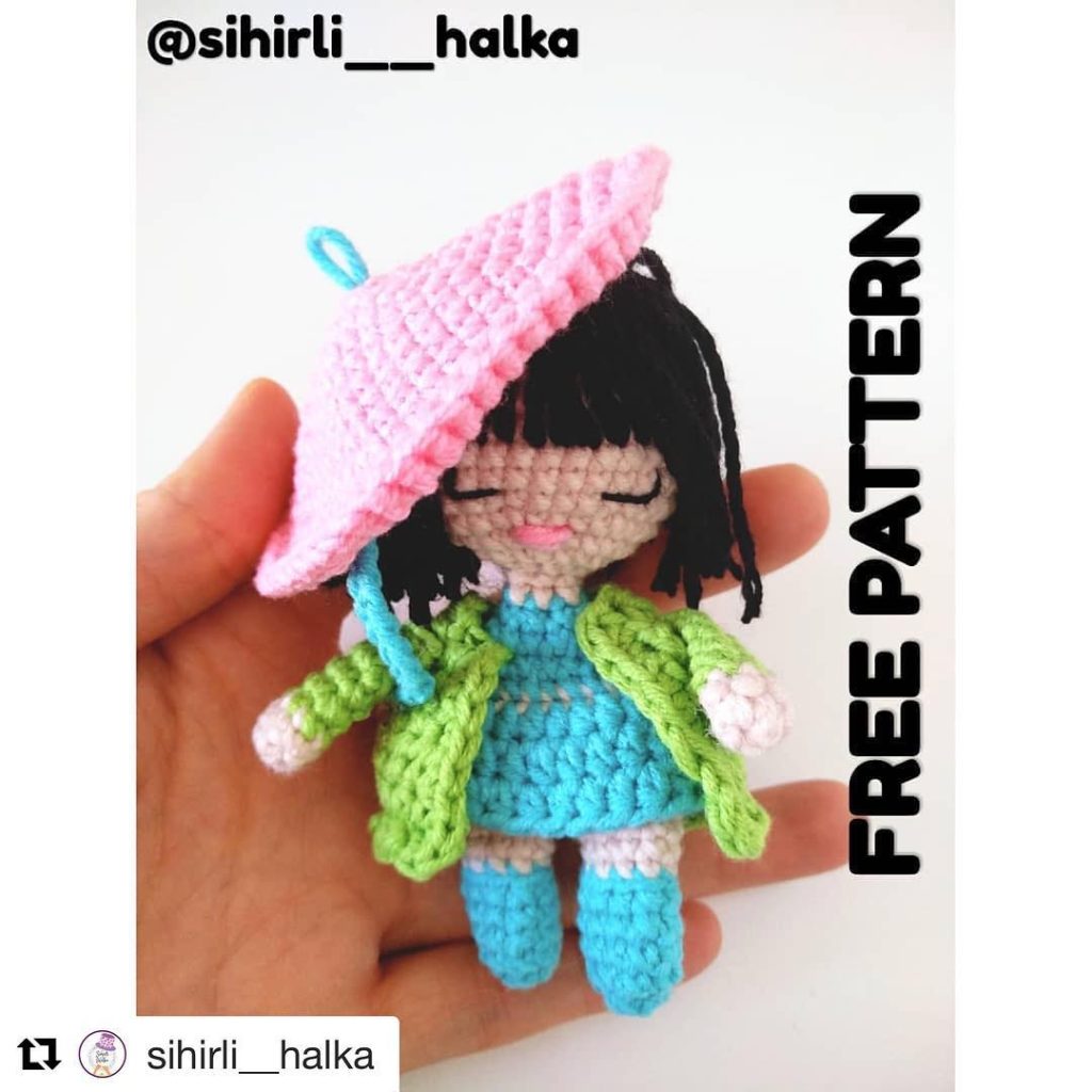 Çinli Kız Magneti amigurumi tarifi