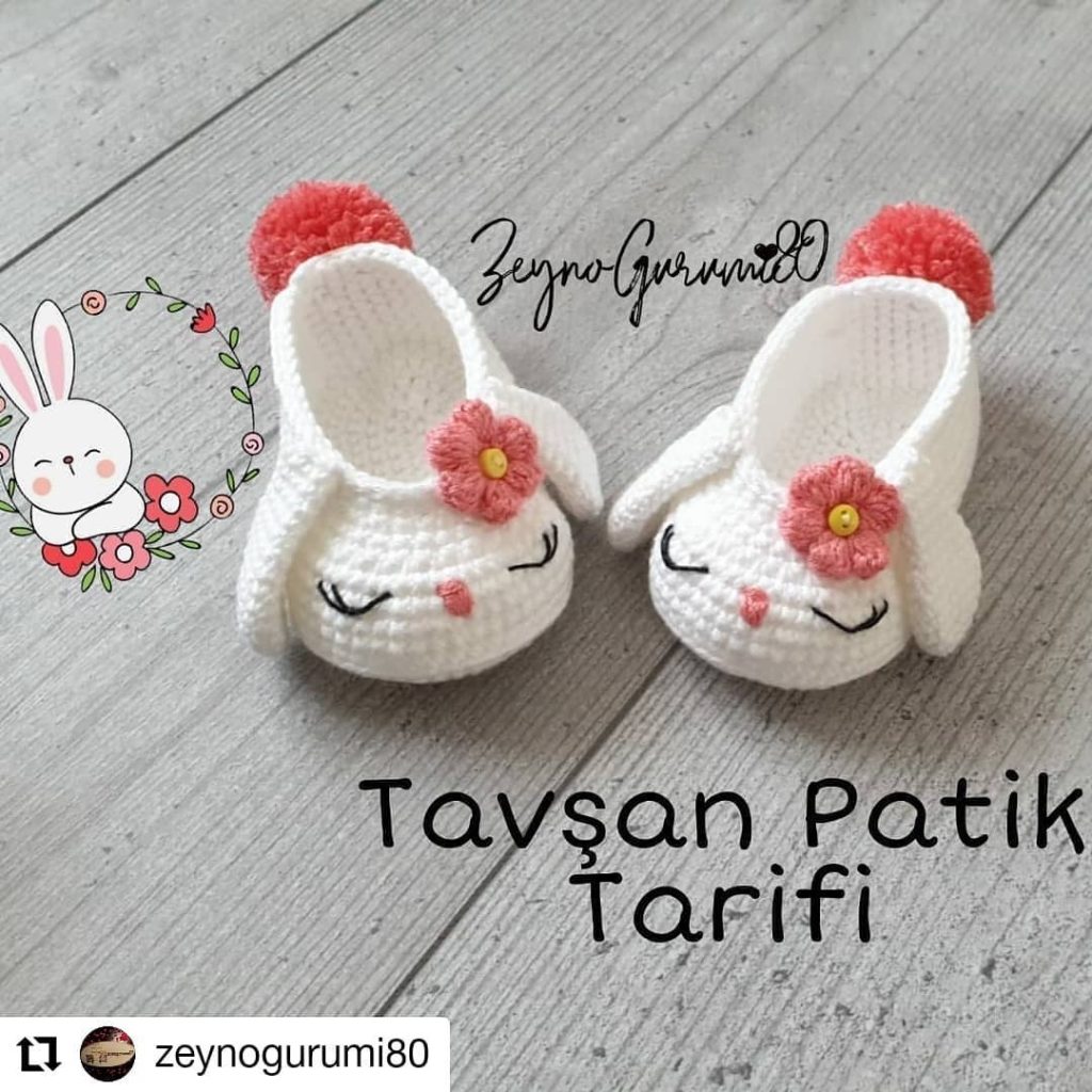 Tavşan Patik amigurumi tarifi