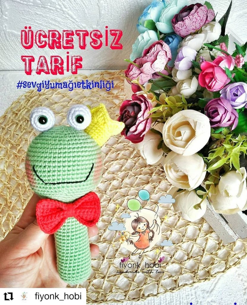 Kurbağa Çıngırak amigurumi tarifi