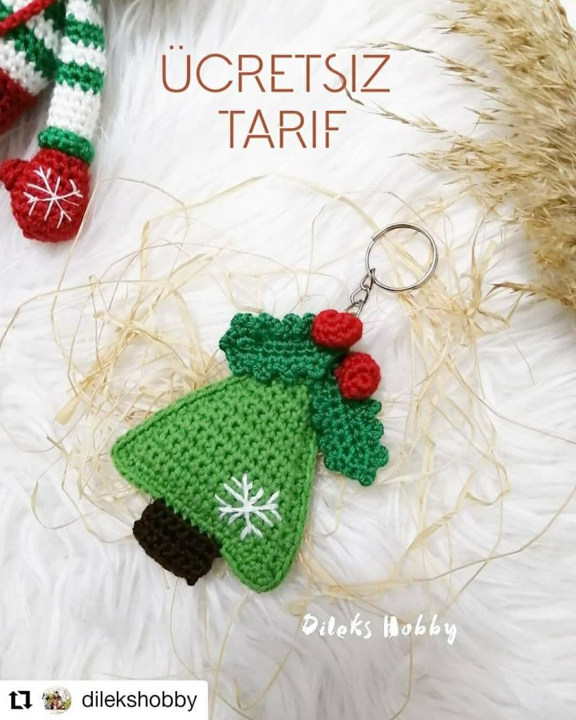 Yılbaşı Ağac Anahtarlığı amigurumi tarifi