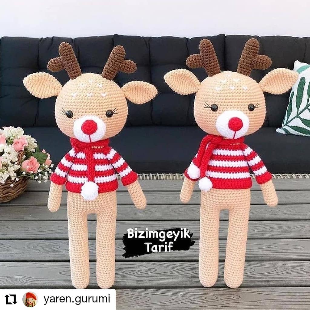 Yılbaşı Geyiği amigurumi tarifi