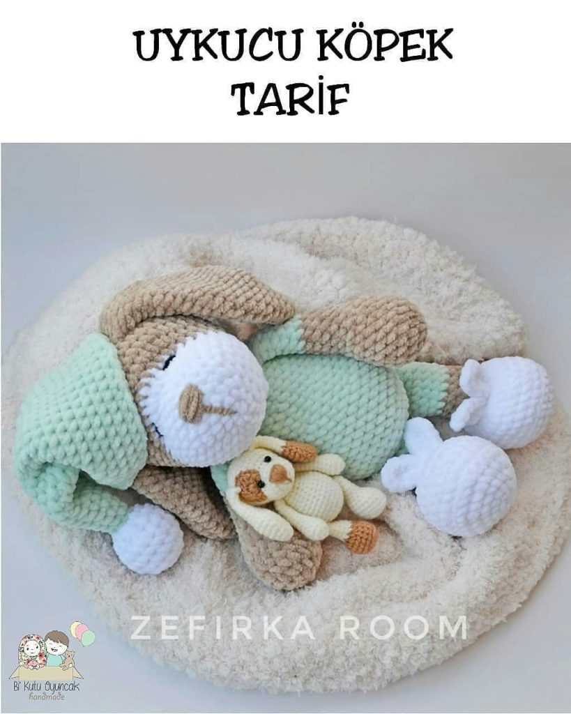 Uykucu Köpek amigurumi tarifi