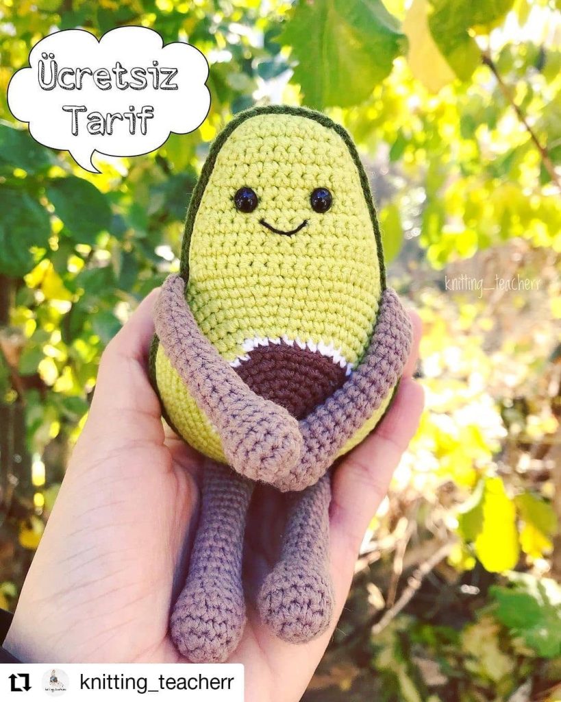 Avokado amigurumi tarifi