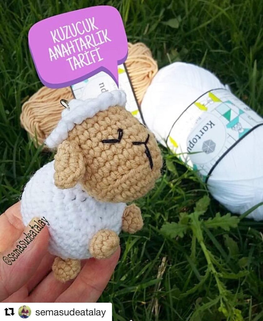 Sevimli Kuzucuk Anahtarlık amigurumi tarifi