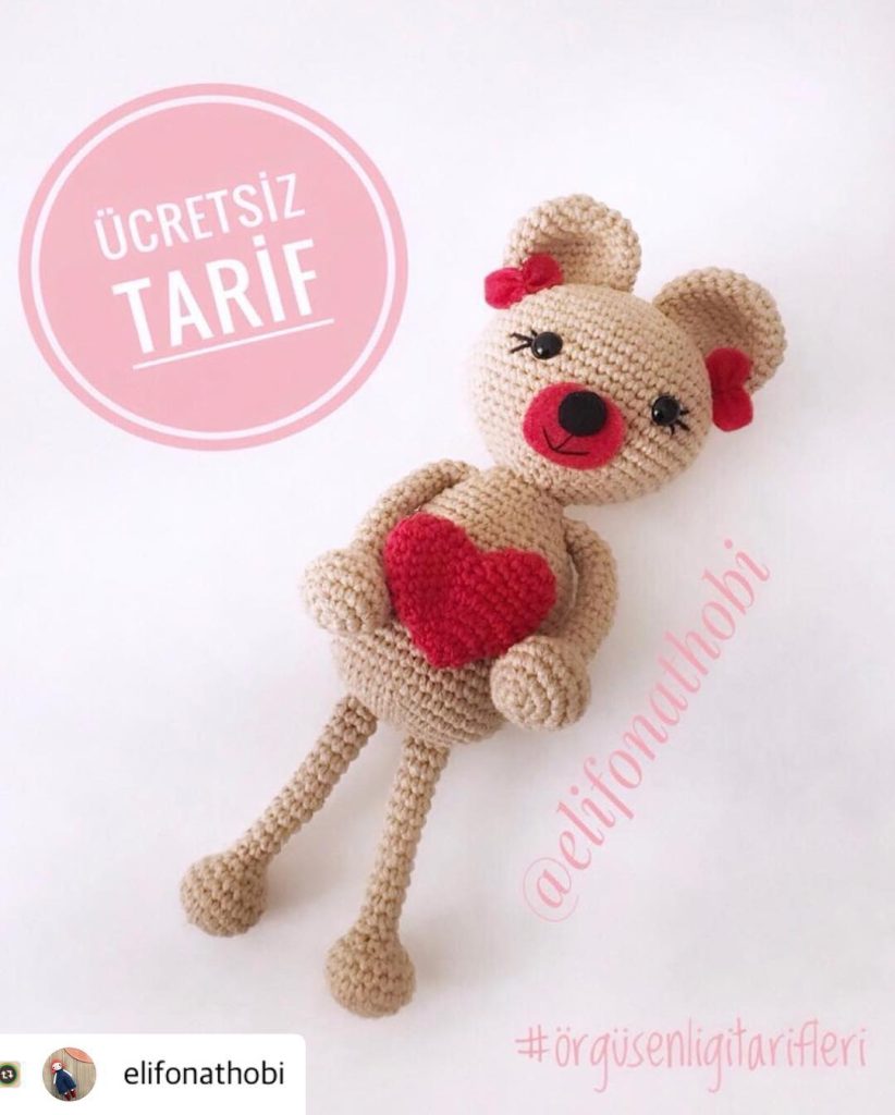 Çıtkırıldım Ayıcık amigurumi tarifi
