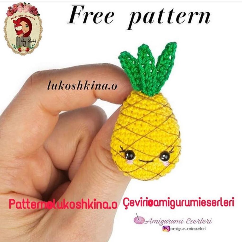 Ananas Anahtarlık amigurumi tarifi