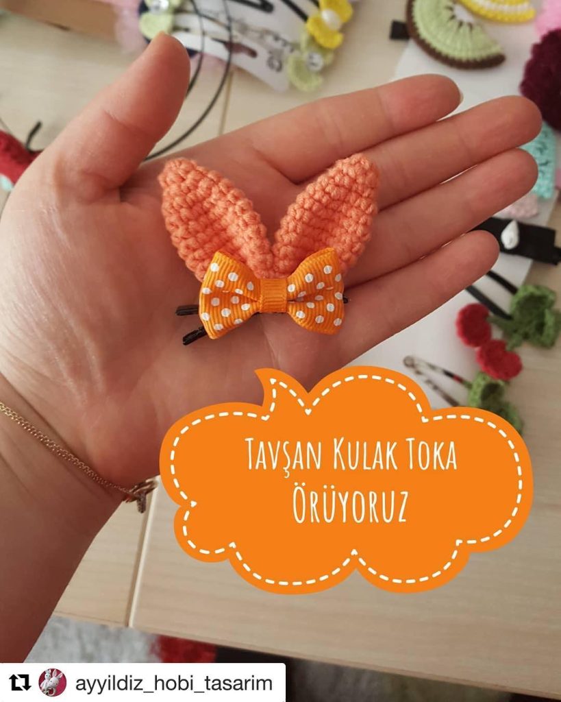 Tavşan Kulak Tokası amigurumi tarifi