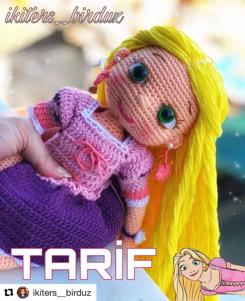 Rapunzel amigurumi tarifi