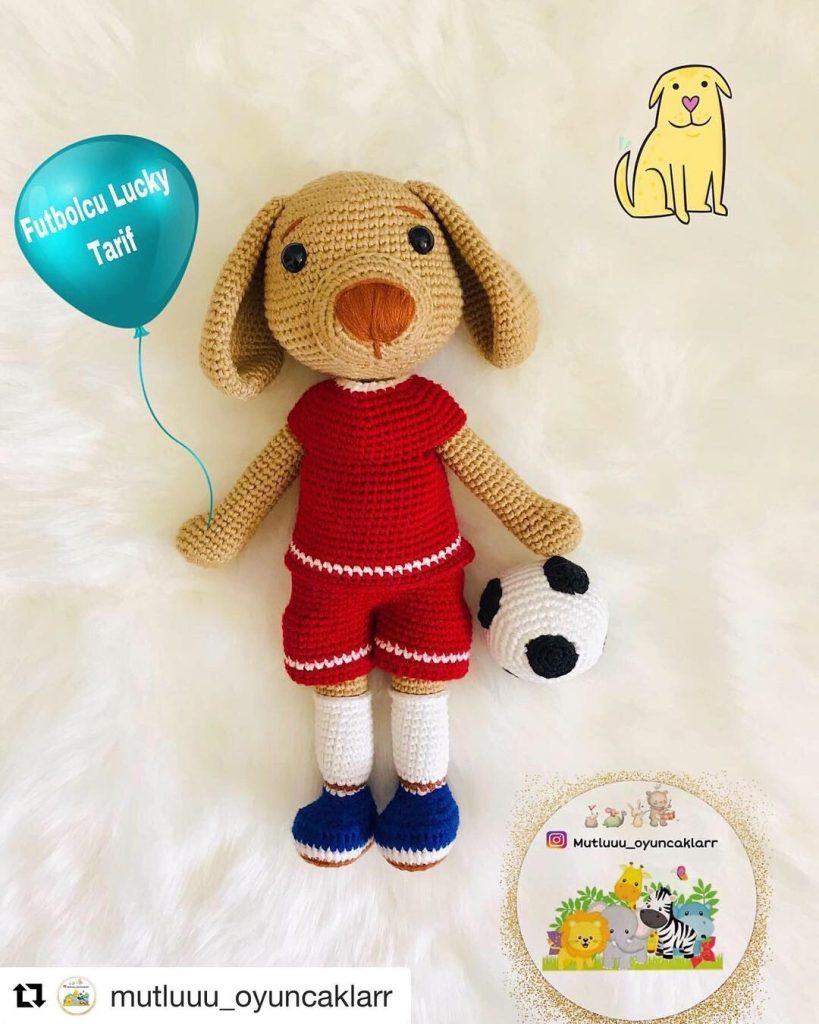 Futbolcu Köpek amigurumi tarifi