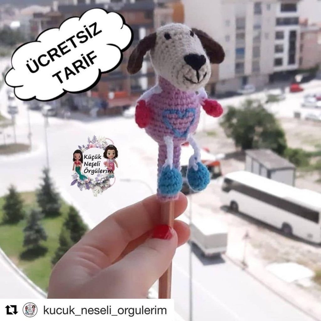 Köpek Kalem Süsü amigurumi tarifi