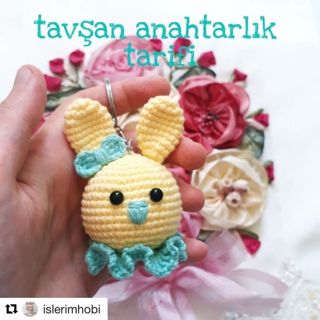 Tavşan Anahtarlık amigurumi tarifi