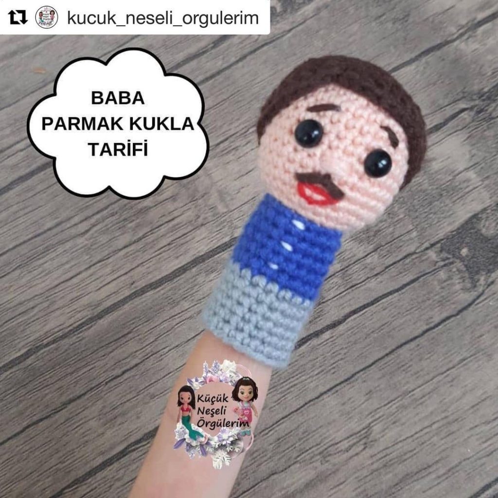 Baba Parmak Kukla amigurumi tarifi