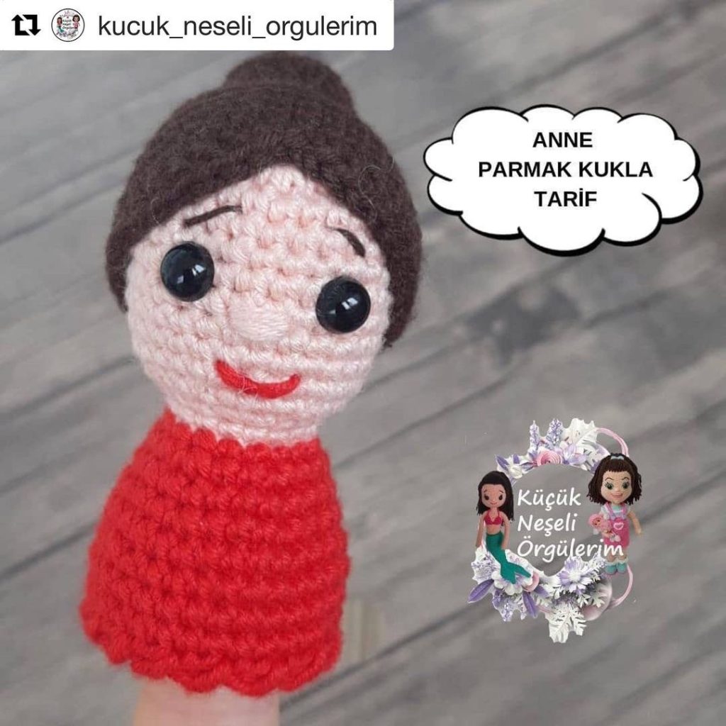 Anne Parmak Kukla amigurumi tarifi