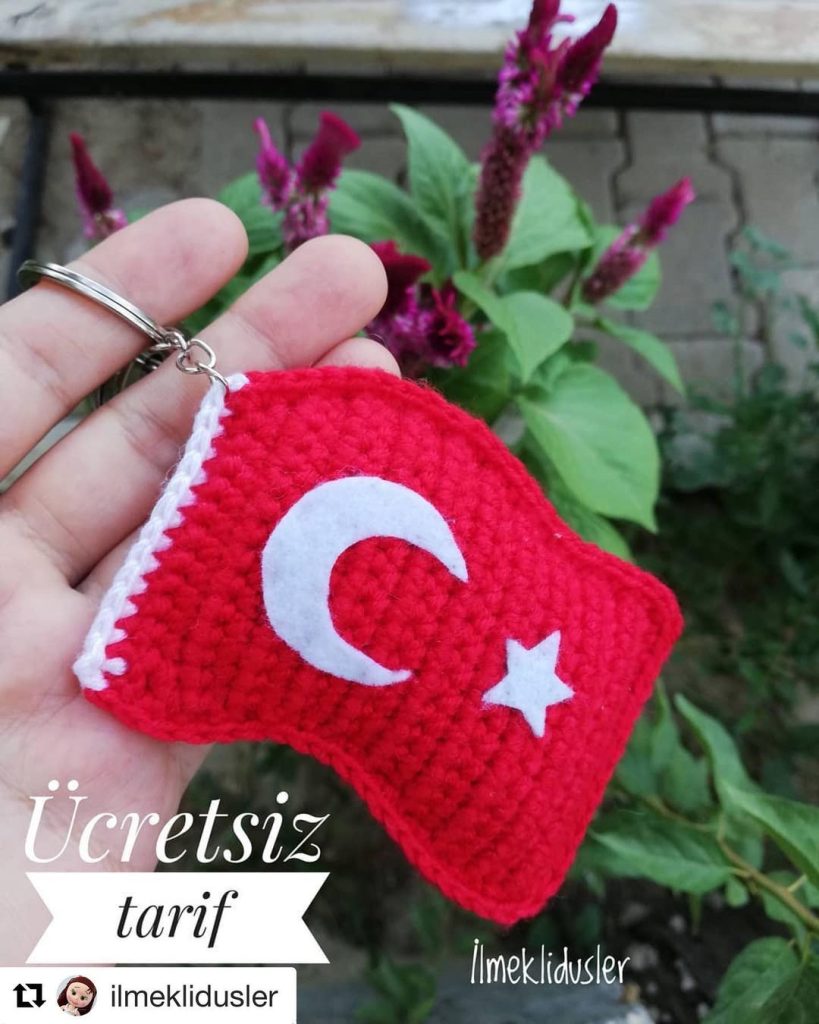 Türk Bayrağı amigurumi tarifi