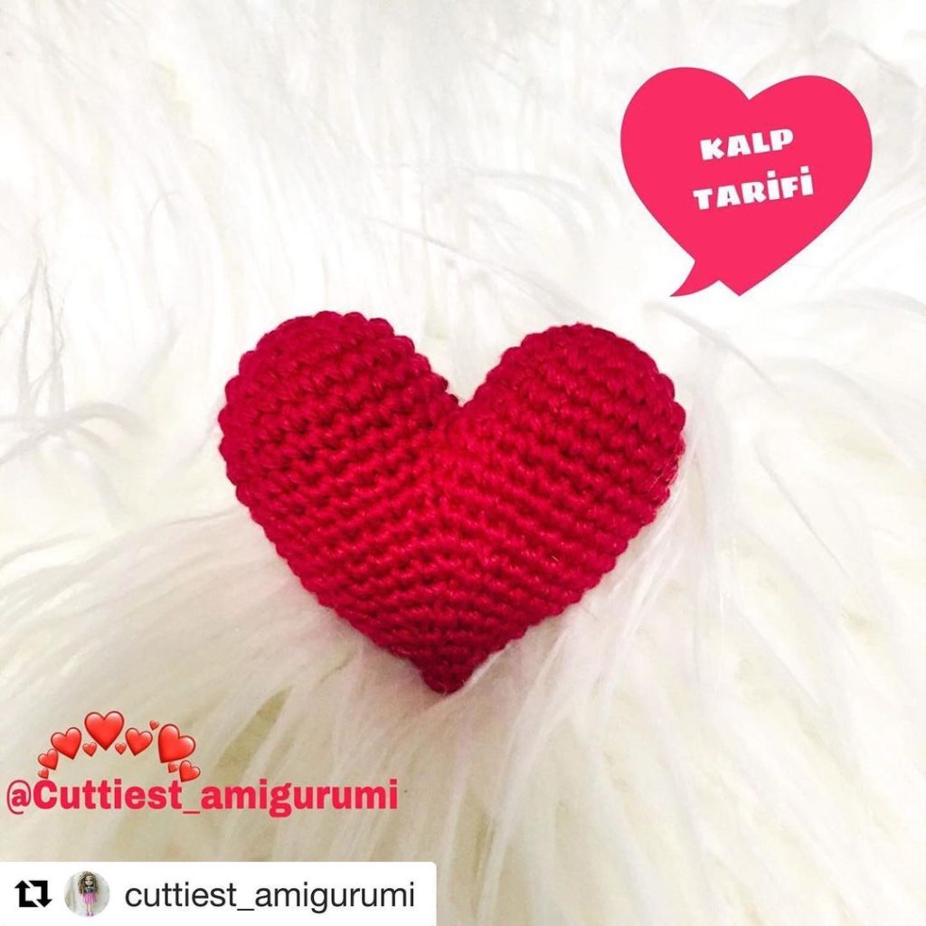 Büyük Boy Kalp amigurumi tarifi