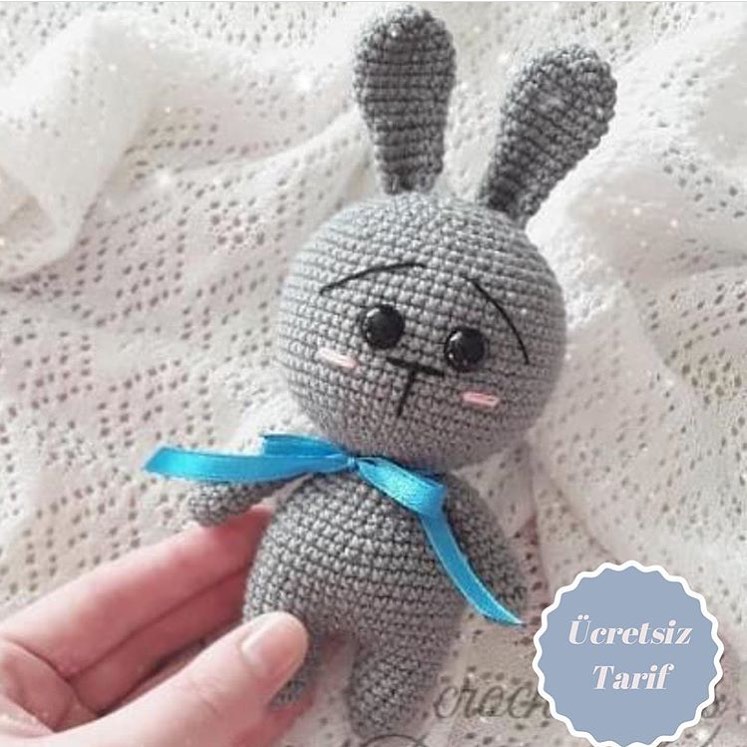 Minik Gri Tavşan amigurumi tarifi