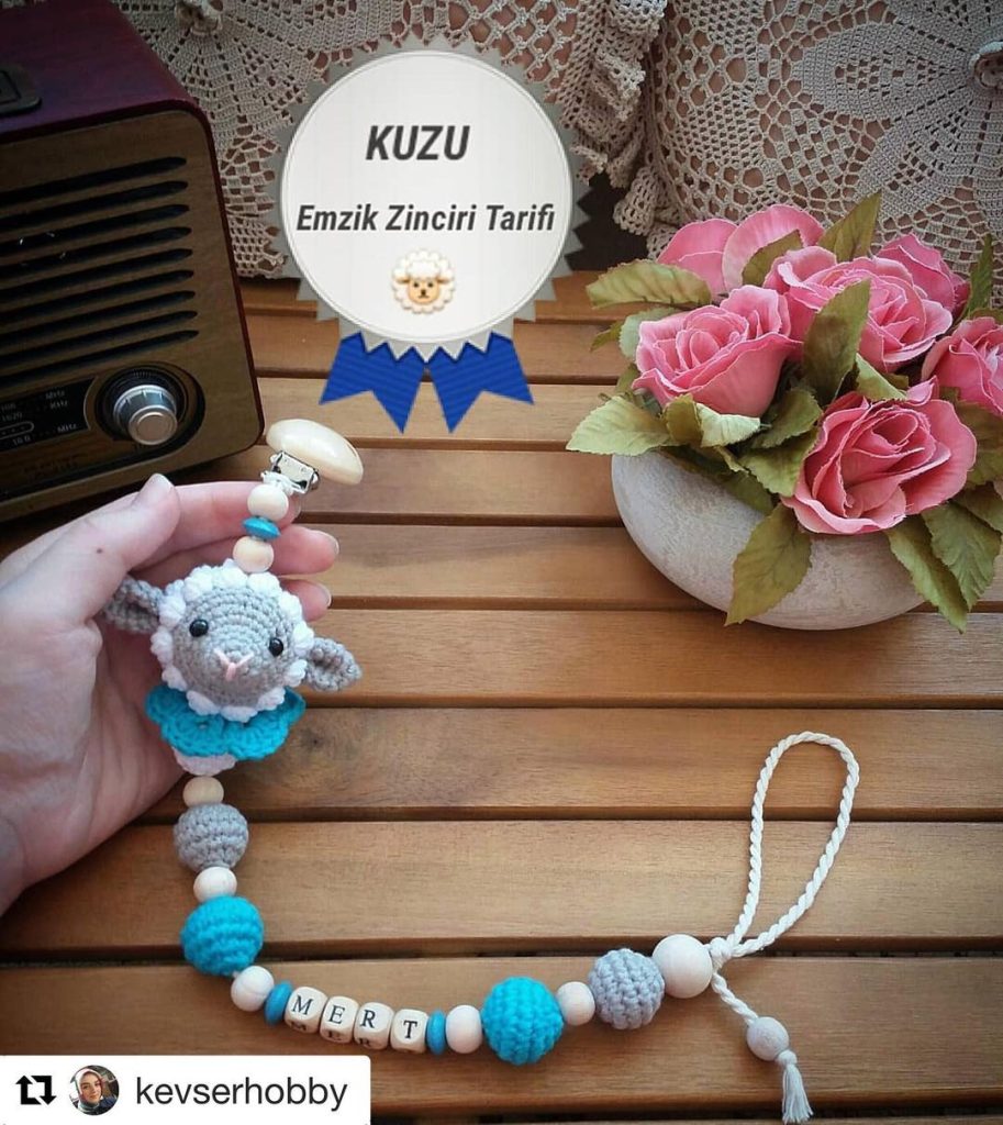 Kuzu Emzik Zinciri amigurumi tarifi
