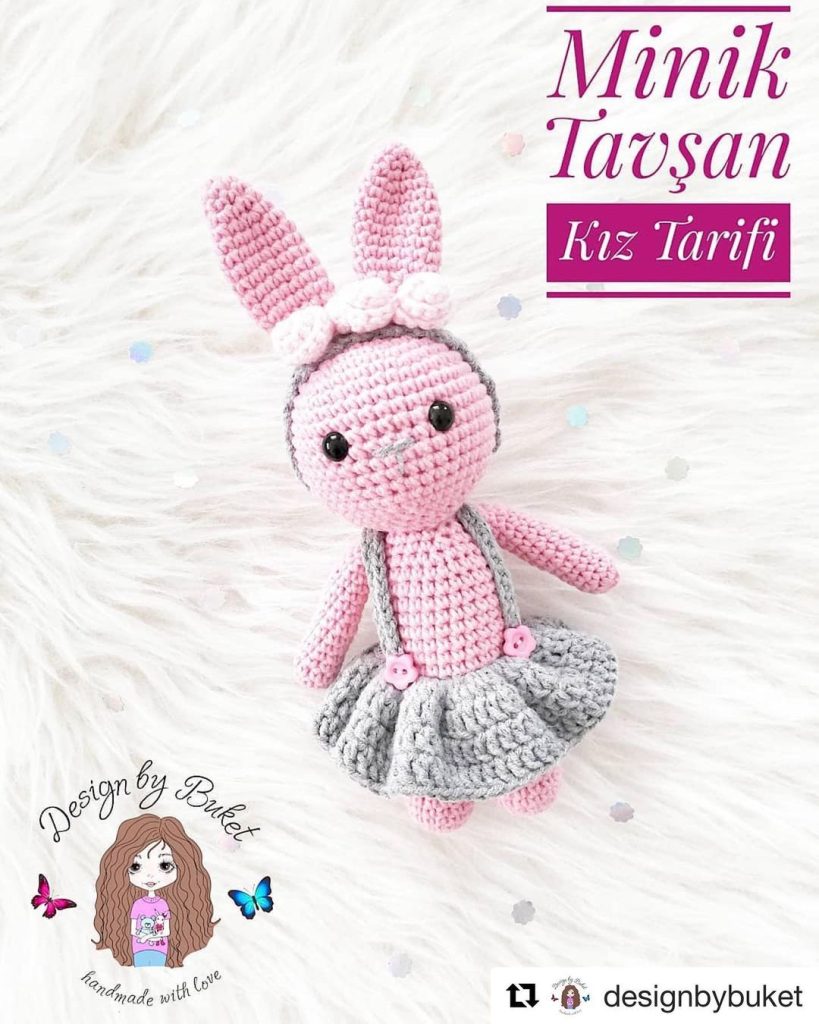 Minik Tavşan Kız amigurumi tarifi