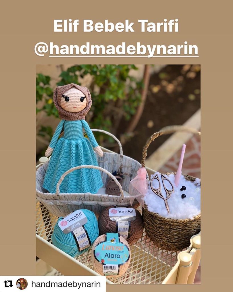 Türbanlı Elif Bebek amigurumi tarifi