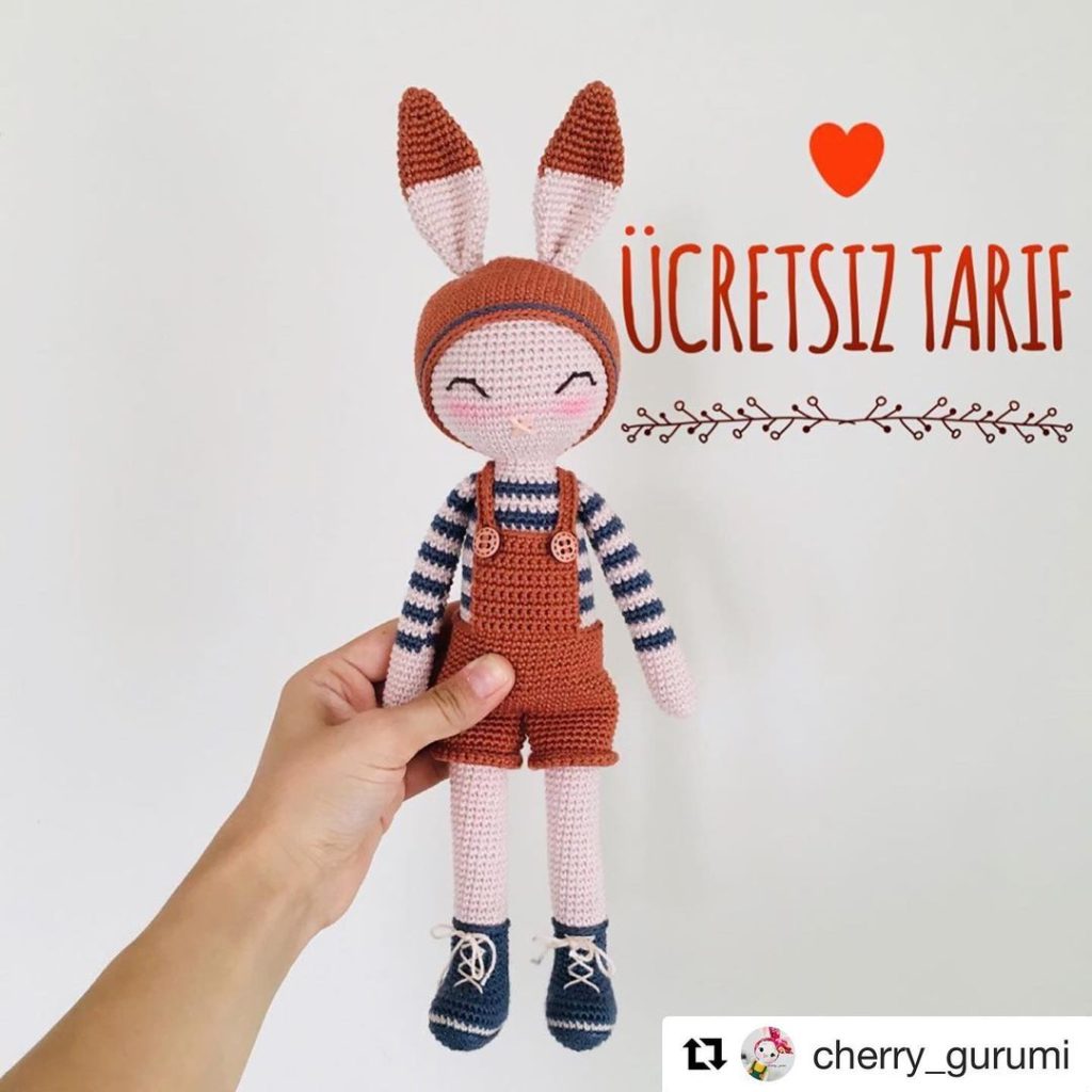 Şapkalı Tavşan amigurumi tarifi