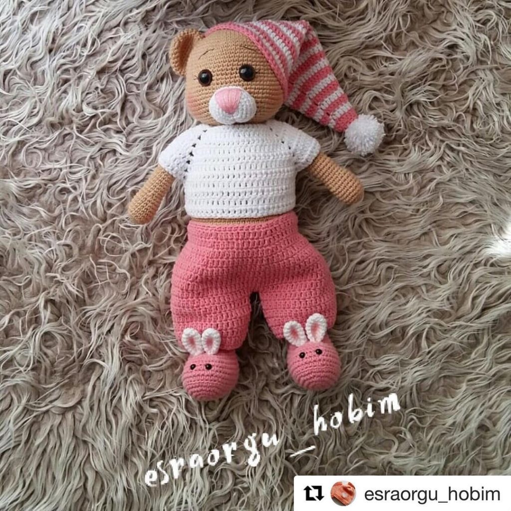 Uykucu Bal Yanak Ayı amigurumi tarifi