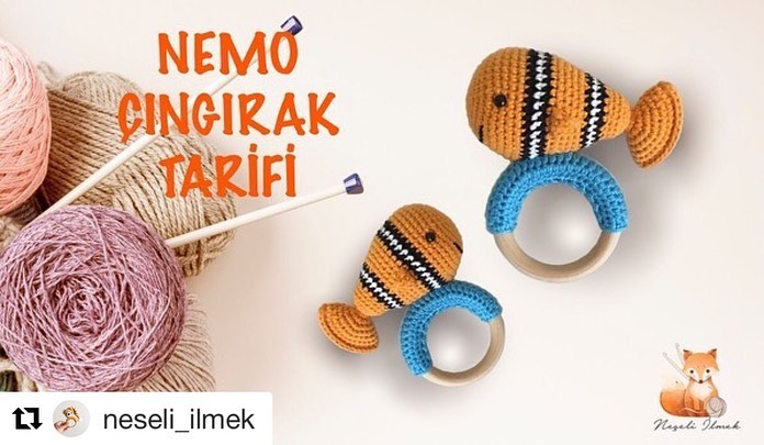 Balık Nemo Çıngırak amigurumi tarifi