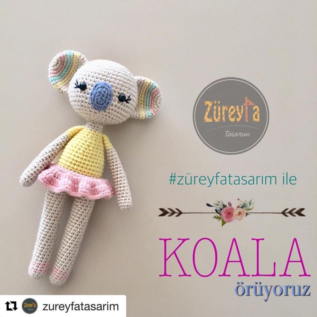 Kız Koala amigurumi tarifi