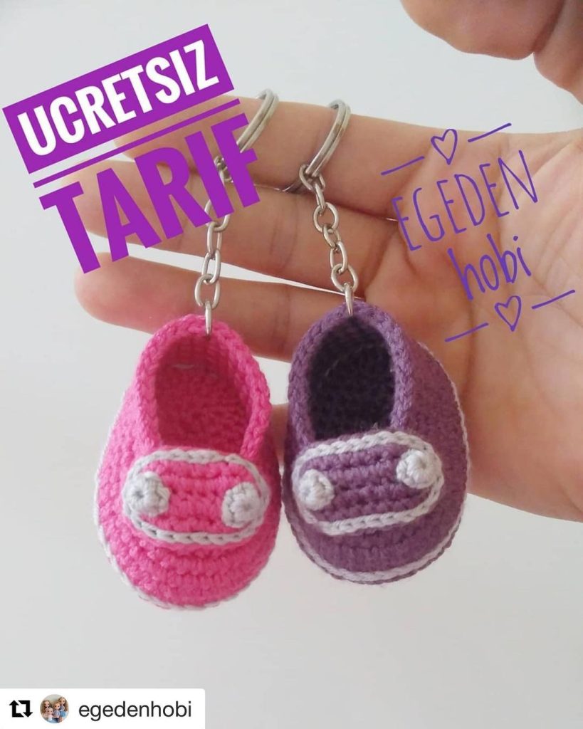 Ayakkabı Anahtarlık amigurumi tarifi