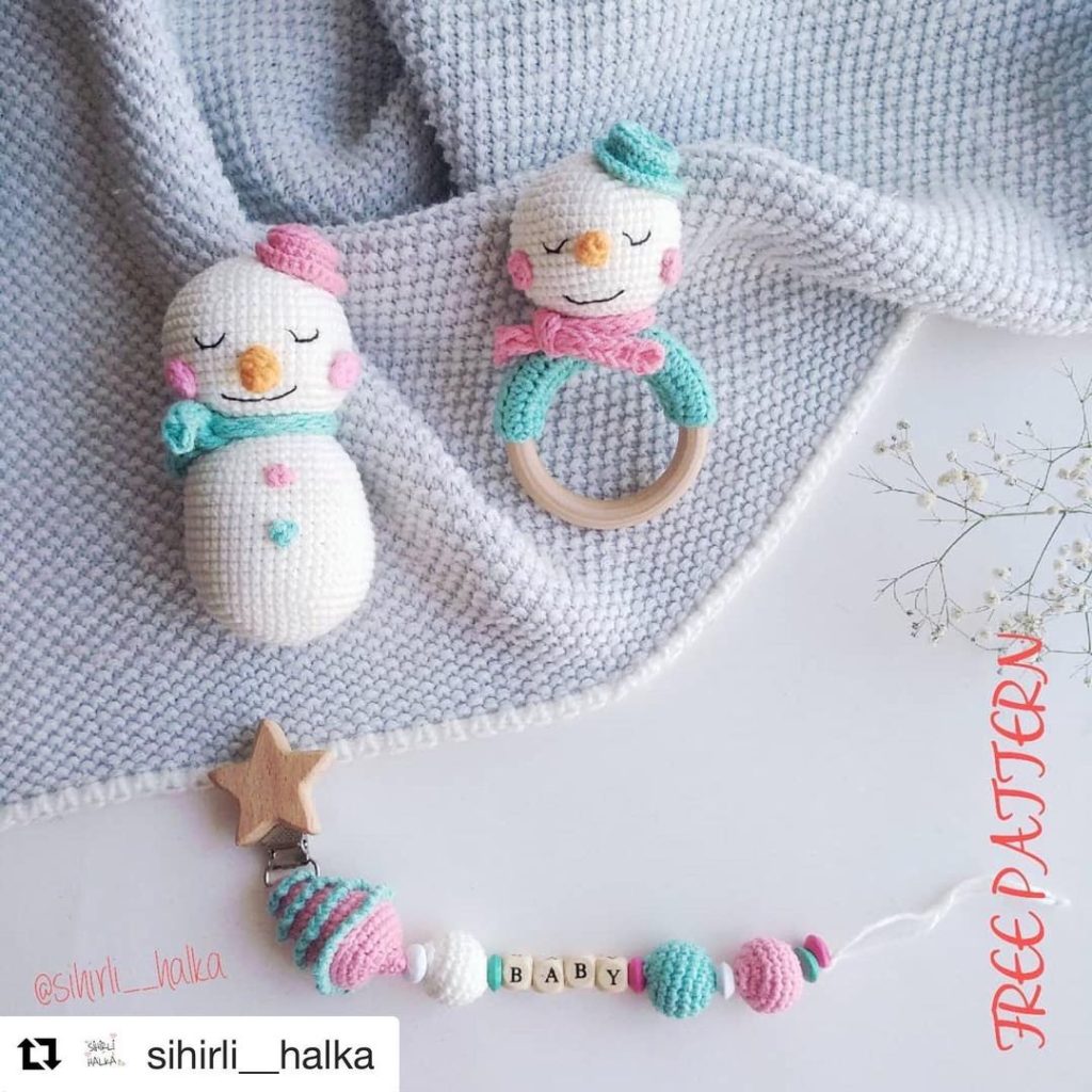 Kardan Adam Yeni Doğan Seti amigurumi tarifi