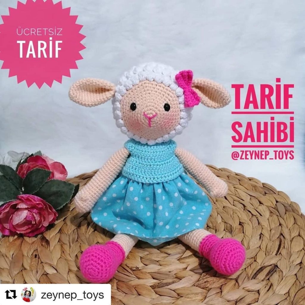 Elbiseli Kuzu amigurumi tarifi