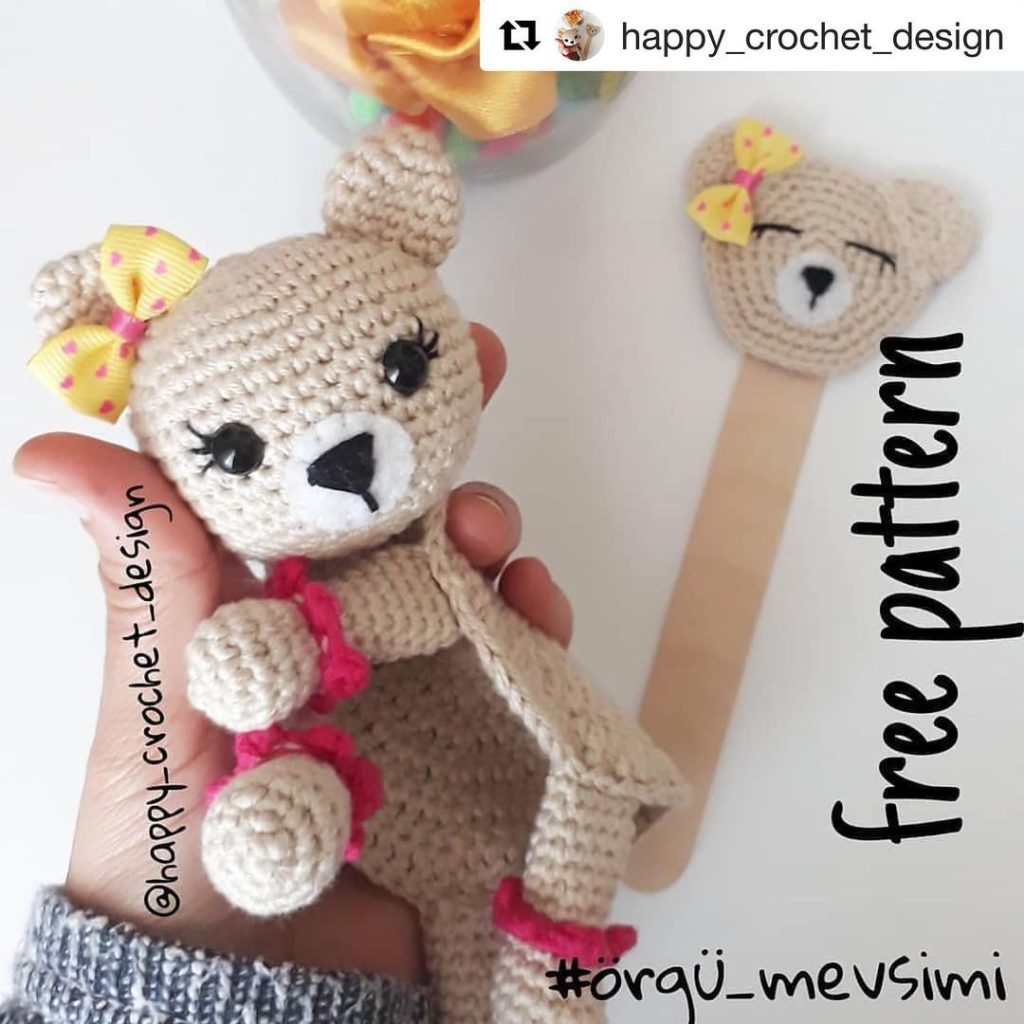 Ayıcık Bardak Altlığı amigurumi tarifi