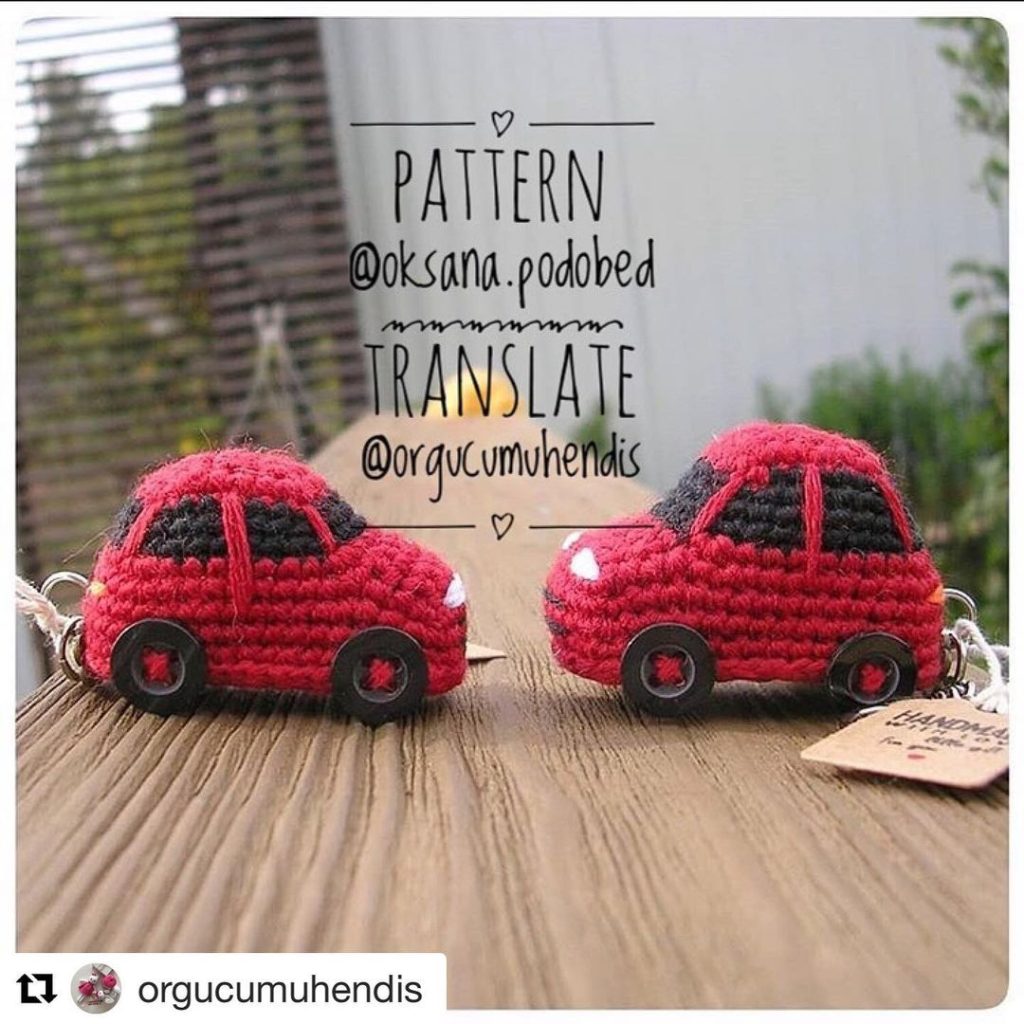 Araba Anahtarlık amigurumi tarifi