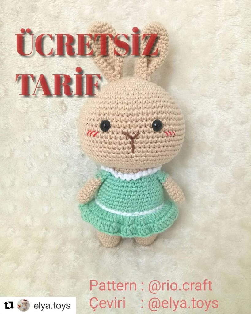 Tatlı Tavşan amigurumi tarifi