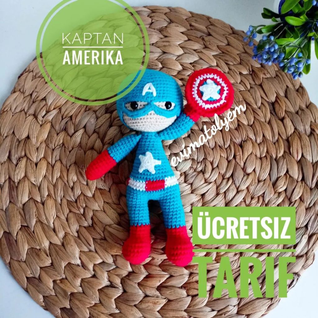 Kaptan Amerika amigurumi tarifi