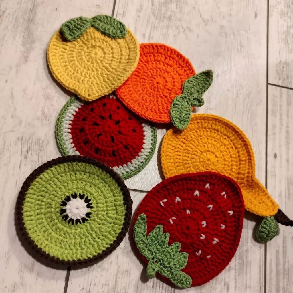 Meyve Bardak Altlıkları amigurumi tarifi