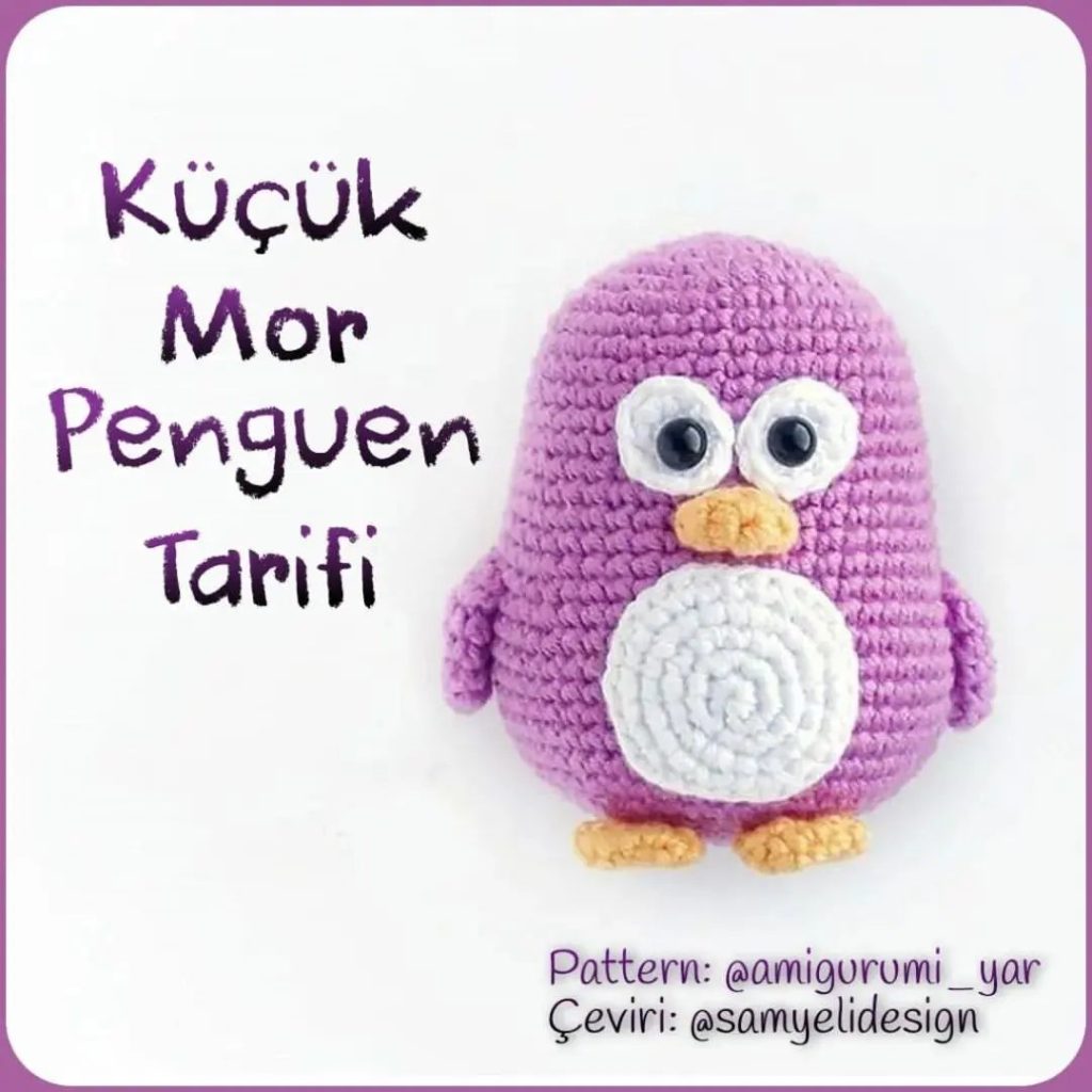 Mor Penguen amigurumi tarifi