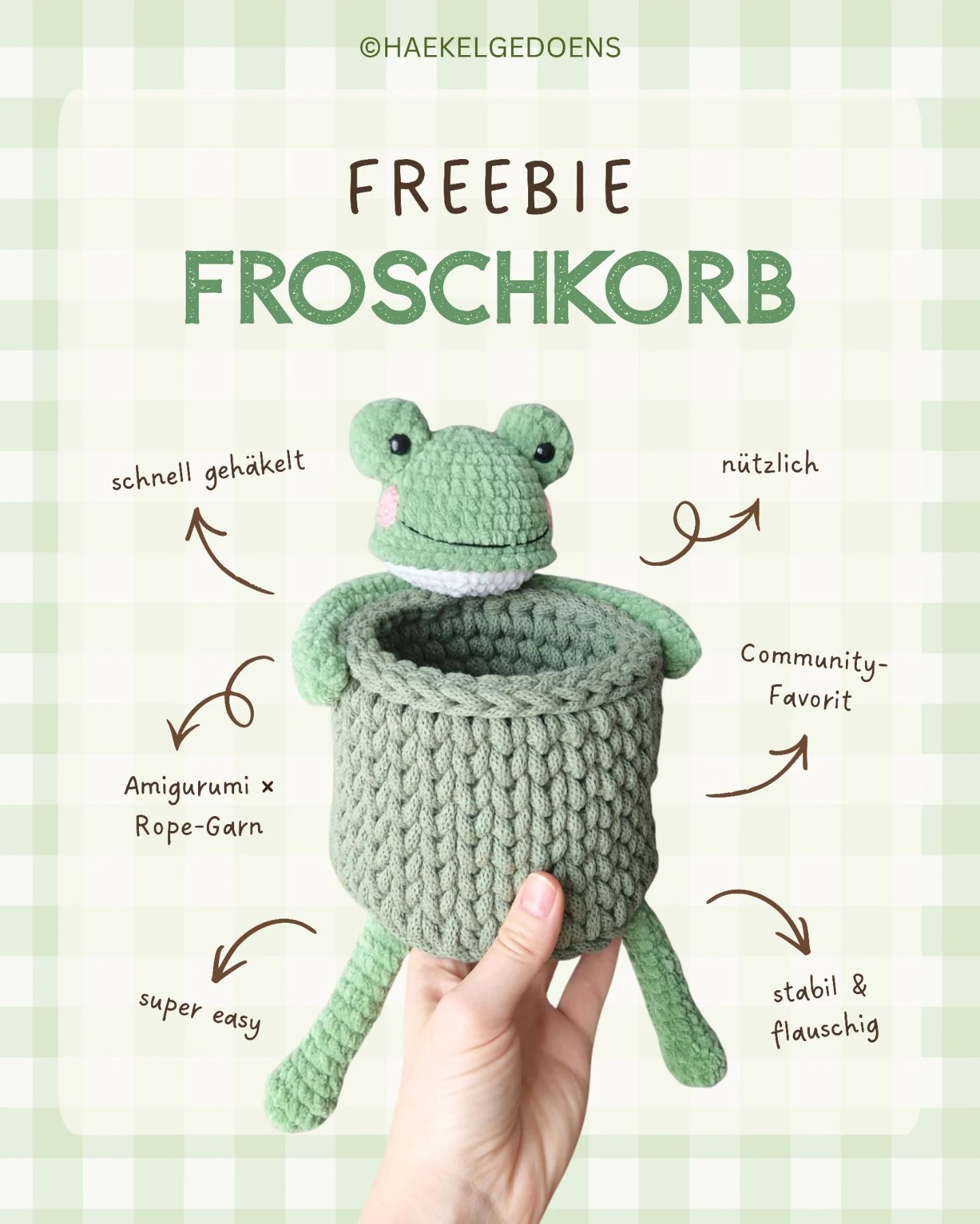 Kurbağa Sepet Amigurumi