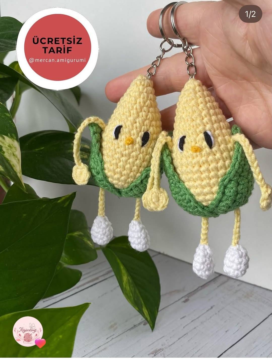 Mısır Adam Çanta Süsü/Anahtarlık Amigurumi