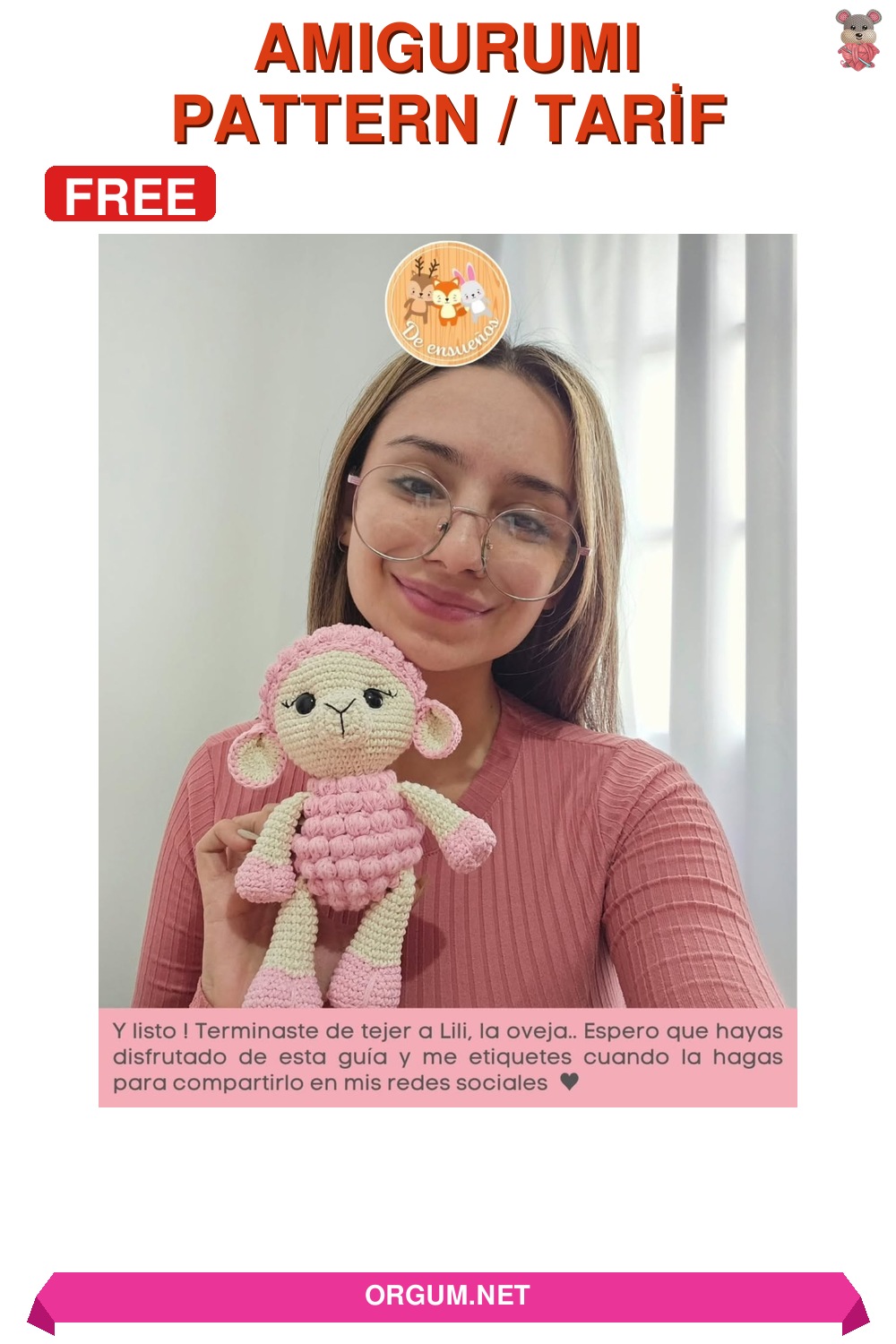 Lili Kuzu Amigurumi Tarifi Pin