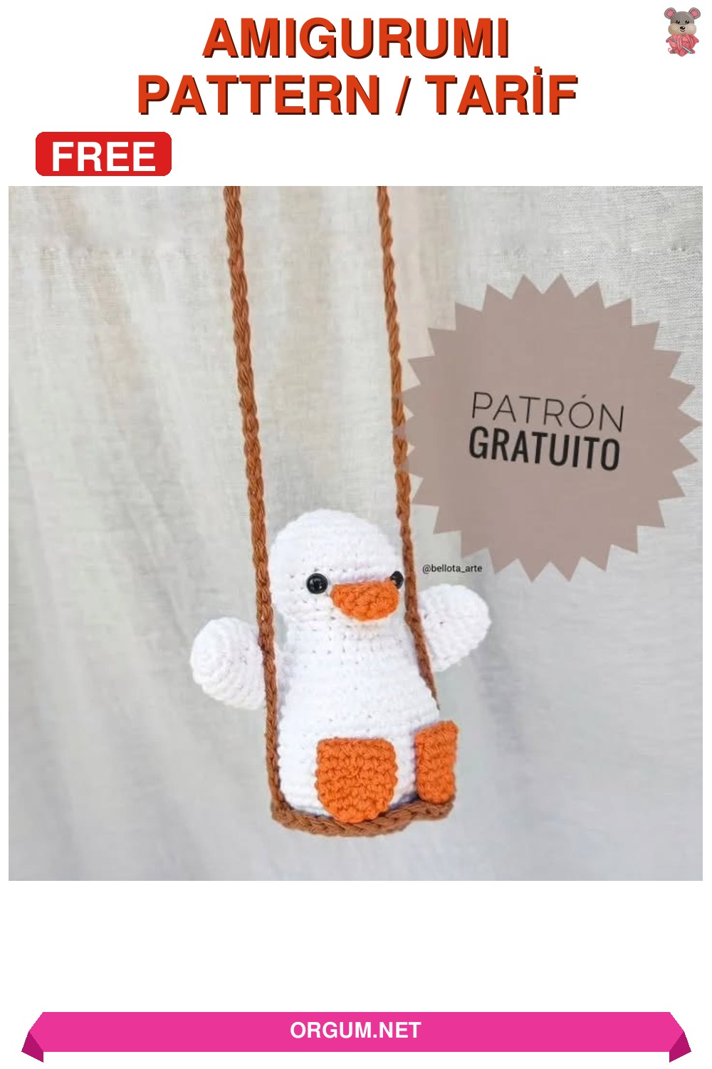 Hamaklı Ördek Amigurumi Tarifi: Ücretsiz Ve Detaylı Yapılışı 4 Hamaklı Ördek Amigurumi Amigurumi Tarifi Pin