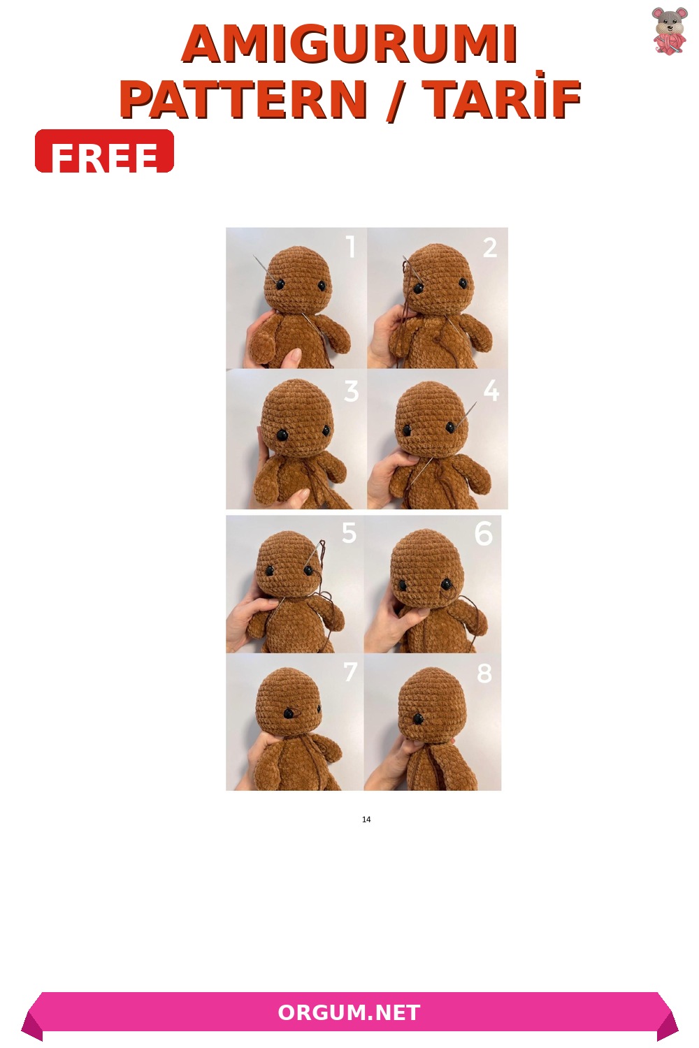 Peluş Bebekler Ayı Ve Tavşan Amigurumi Tarifi Pin