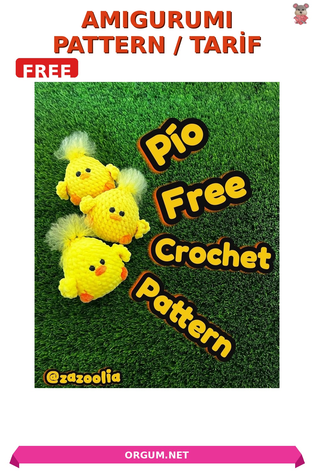 Piyo Civciv Amigurumi Tarifi Pin