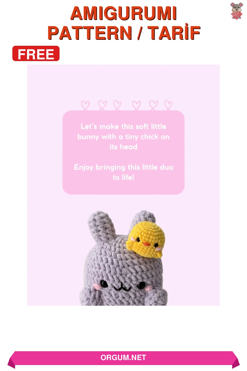 Amigurumi Tavşan Ve Civciv İkili Set Amigurumi Tarifi Pin