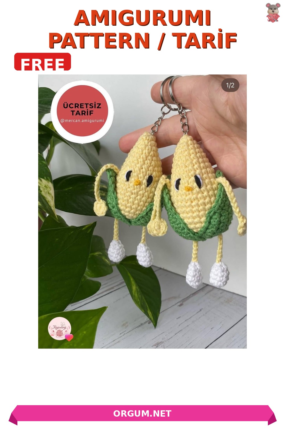 Mısır Adam Amigurumi Çanta Süsü/Anahtarlık Ücretsiz Tarifi 4 Mısır Adam Çanta Süsü/Anahtarlık Amigurumi Tarifi Pin
