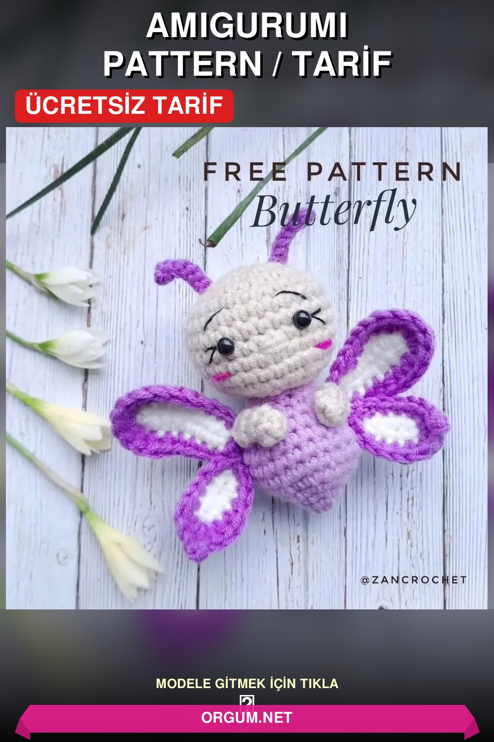 Amigurumi Kelebek Amigurumi Tarifi Pin