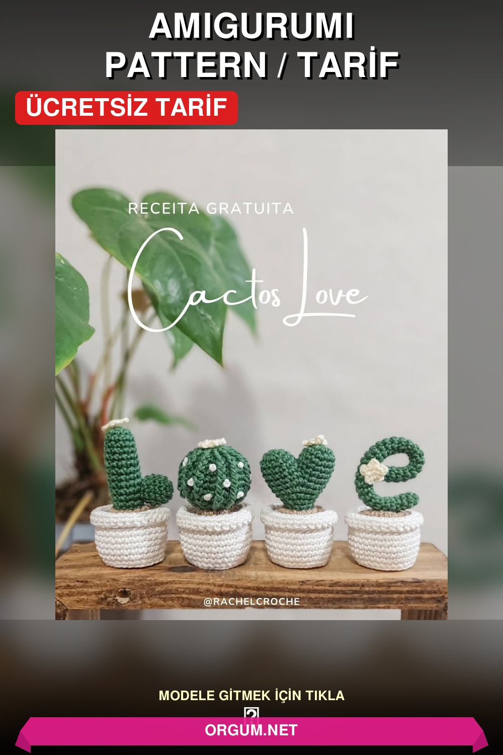 Love Harfli Kaktüs Amigurumi Tarifi: Ücretsiz Ve Detaylı Anlatım 5 Love Harfli Kaktüs Amigurumi Amigurumi Tarifi Pin