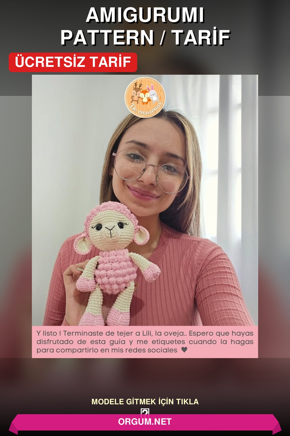 Lili Kuzu Amigurumi Tarifi Pin