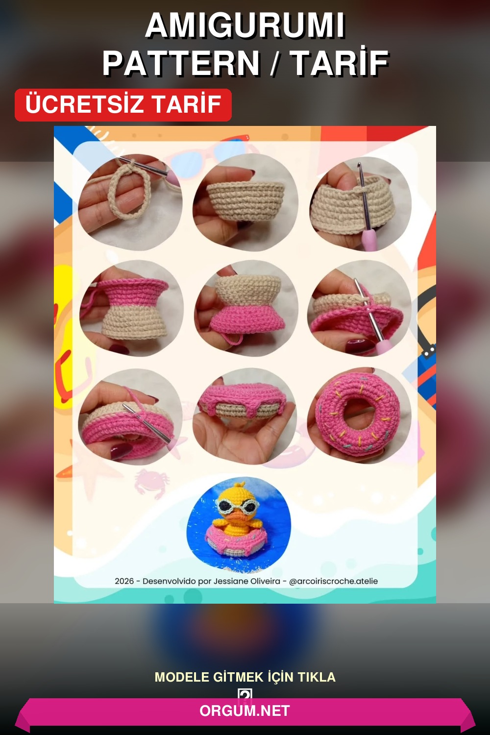 Sunny Yaz Ördeği Amigurumi Tarifi - Ücretsiz Ve Kolay Yapım 5 Sunny Yaz Ördeği Amigurumi Tarifi Pin